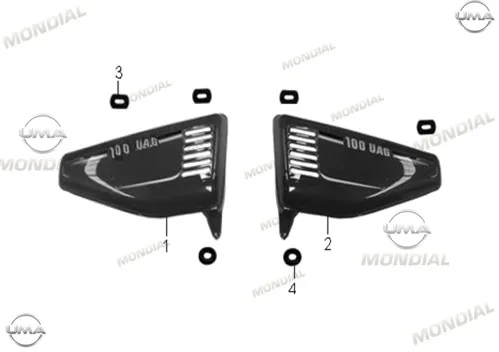 MONDIAL 100 UAG _13 SELE ALTI YAN KARENAJ SAG (SIYAH)