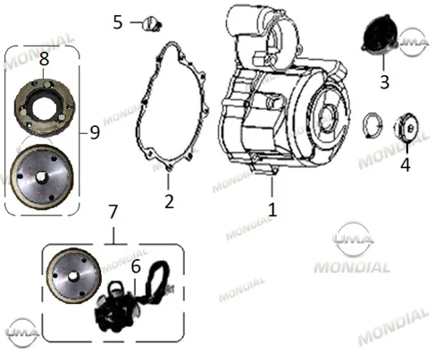 MONDIAL 100 UAG i_22 ALTERNATOR KOMPLE