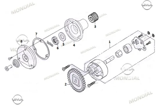 MONDIAL 110 UCG YAG POMPASI KOMPLE