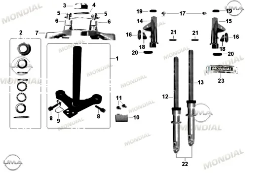 MONDIAL 110 UCG FAR BAGLANTI BRAKETI SOL