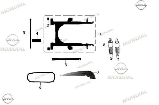 MONDIAL 110 UCG ARKA FREN STOPER KOLU