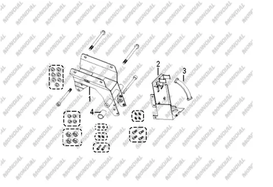 MONDIAL 125 AGGRESSIVE MOTOR BAGLANTI BRAKETI UST