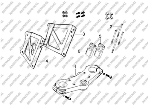 MONDIAL 125 AGGRESSIVE FAR BAGLANTI BRAKETI SAG (GRI)
