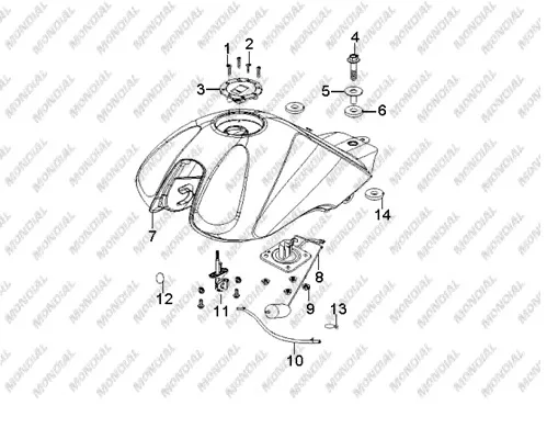 MONDIAL 125 MC ROADRACER BENZIN HORTUMU (4.5X8X215)