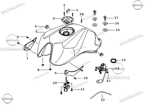 MONDIAL 125 MC ROADRACER KAUCUK RONDELA (10X24X8)