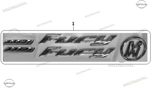 MONDIAL FURY 110 ETIKET SETI KOMPLE