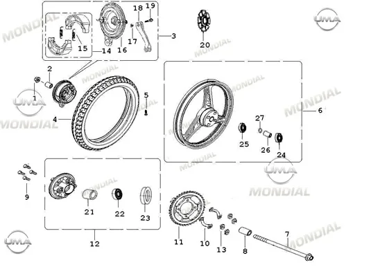 MONDIAL 125 MC ROADRACER DIS LASTIK (90/90-18) (TUBELESS)