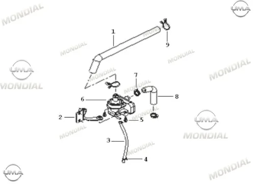 MONDIAL 125 MH DRIFT KATALIZOR BAGLANTI BRAKETI