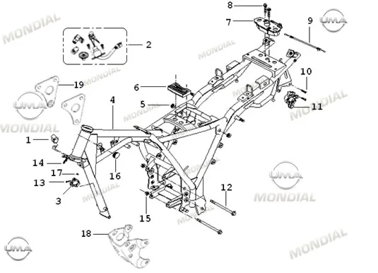 MONDIAL 125 MH DRIFT KILIT CIVATASI M6X1X12
