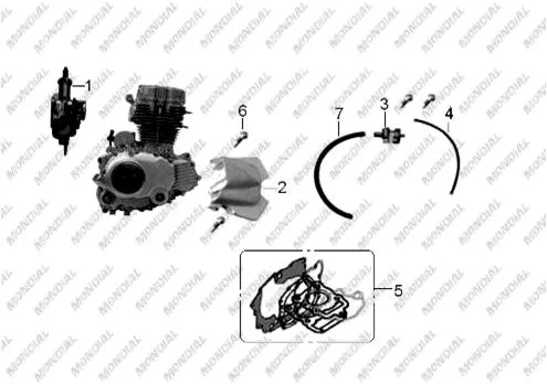 MONDIAL 125 MX GRUMBLE KRANK KUTUSU SOL ARKA KAPAK