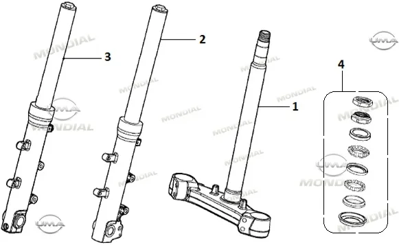 MONDIAL WING 50 ON SOL AMORTISOR KOMPLE