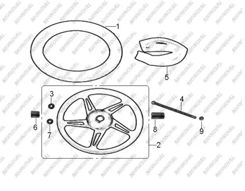 MONDIAL 125 MX GRUMBLE BURC 15X25X22
