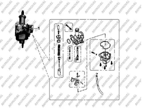 MONDIAL 135 UAG KARBURATOR KOMPLE