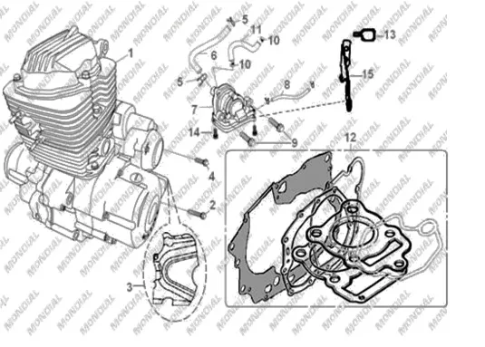 MONDIAL 150 KN MOTOR KOMPLE