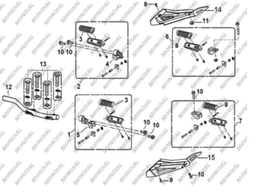 MONDIAL 150 KN ON SOL BASAMAK BAGLANTI BRAKETI