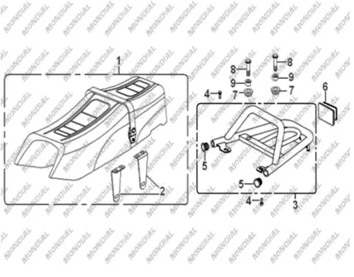 MONDIAL 150 KN SELE DESTEK BRAKETI