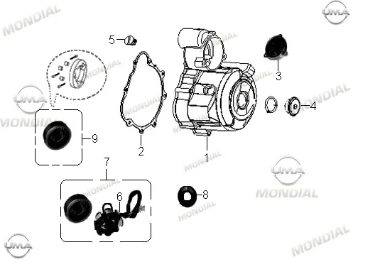MONDIAL 150 MASTI ALTERNATOR KOMPLE