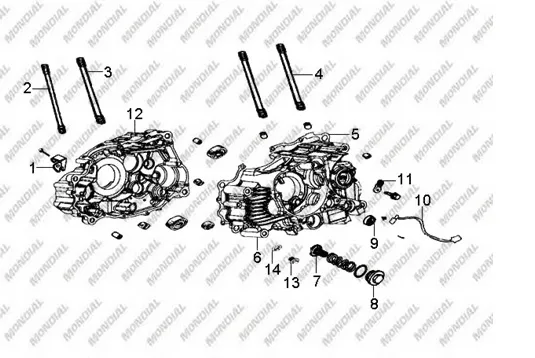MONDIAL 150 SENTOR KRANK KUTUSU SAG (SIYAH)