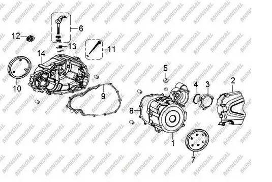 MONDIAL 150 SENTOR KRANK KUTUSU SAG KAPAK CONTASI