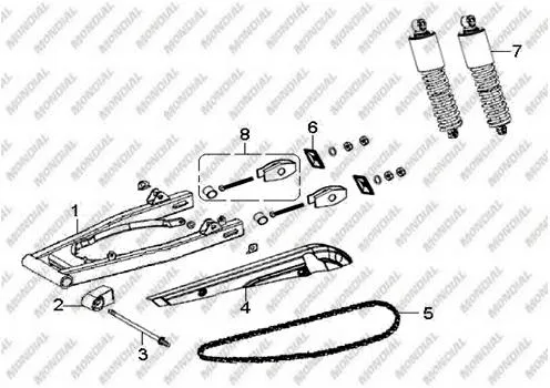 MONDIAL 150 SENTOR ZINCIR GERGI BRAKETI