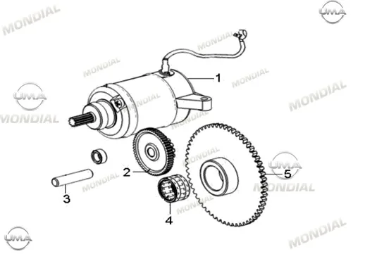MONDIAL 150 Z-ONE MARS MOTORU KOMPLE