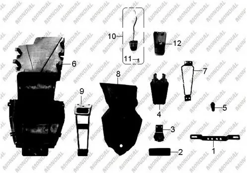 MONDIAL 150 Z-ONE PLAKA TUTUCU BRAKET