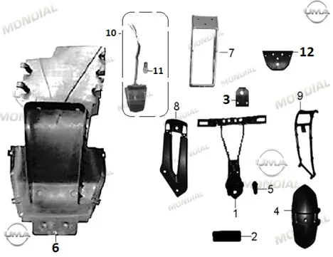 MONDIAL 150 Z-ONE _16 ARKA SINYAL BAGLANTI BRAKETI KAPAGI