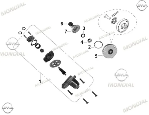 MONDIAL 175 MASTI-X YAG POMPASI ROTOR DISLISI