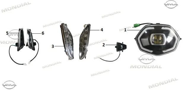 MONDIAL WING 50 ARKA SOL SINYAL KOMPLE
