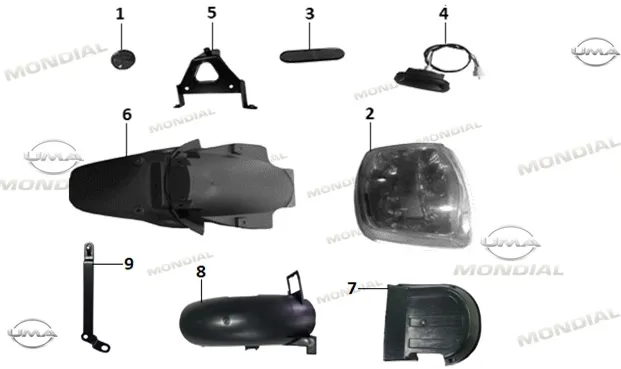 MONDIAL WING 50 ARKA CAMURLUK BAGLANTI BRAKETI SAG