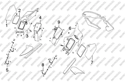 MONDIAL SD 650-T SOL BRAKET