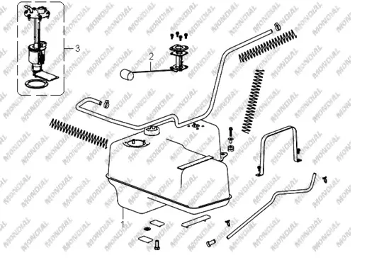 MONDIAL TERRACROSS 625 BENZIN DEPOSU