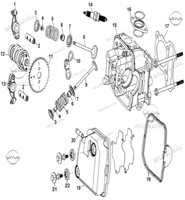 MONDIAL EXON 125  EKSANTRIK MILI STOPER