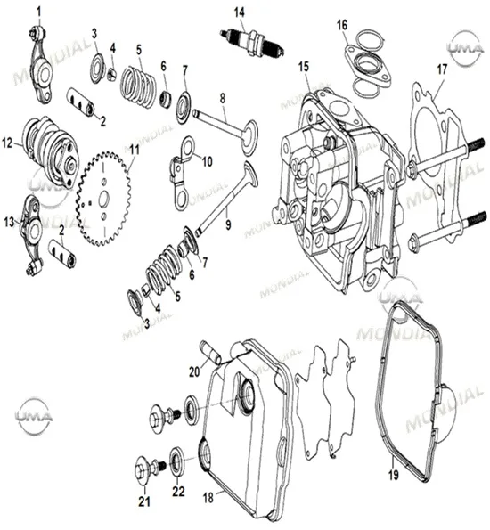 MONDIAL EXON 125  SILINDIR KAPAGI
