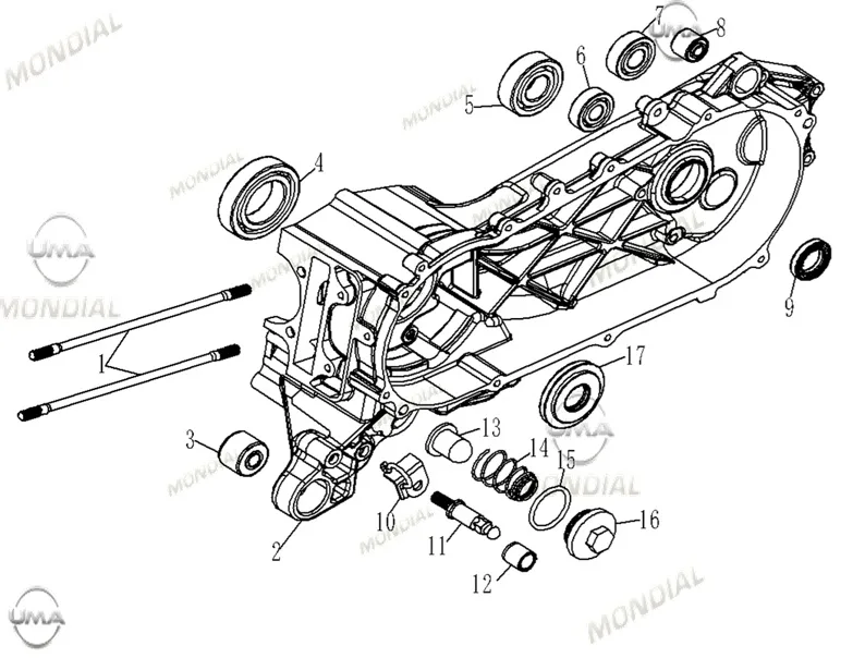 MONDIAL EXON 125  RULMAN 6007-RS