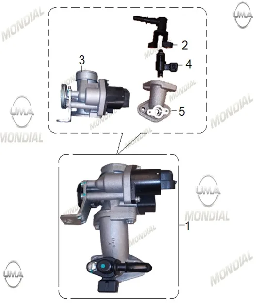 MONDIAL EXON 125  KELEBEK VALF GOVD&EMME MANIFOLD&ENJEKTOR