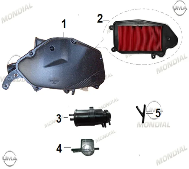MONDIAL EXON 125  HAVA FILTRESI KOMPLE
