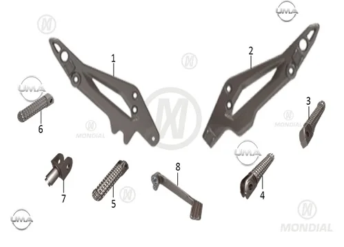MONDIAL DRIFT L 125 BASAMAK BAGLANTI BRAKETI SOL