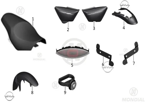 MONDIAL DRIFT L 125 ON CAMURLUK BAGLANTI BRAKETI SAG
