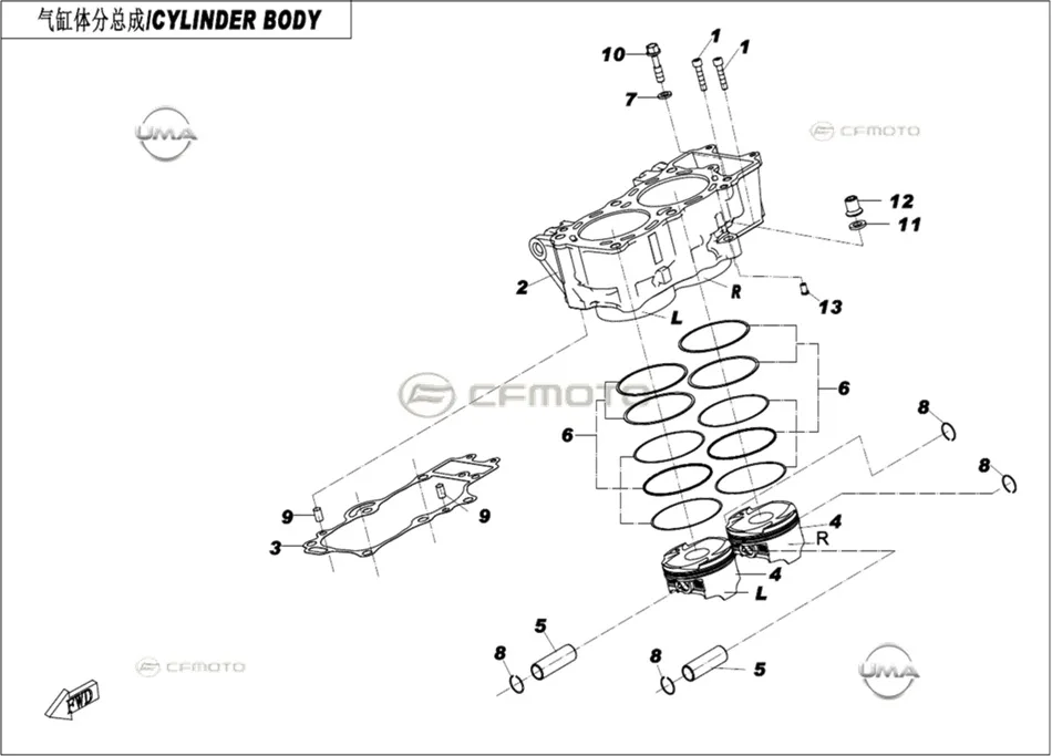 CF MOTO 700 MT PISTON