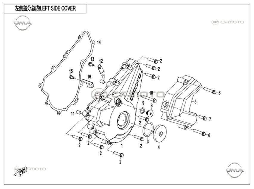 CFMOTO CF250DUAL (CF250GY-H) GOZLEM DELIGI KAPAGI