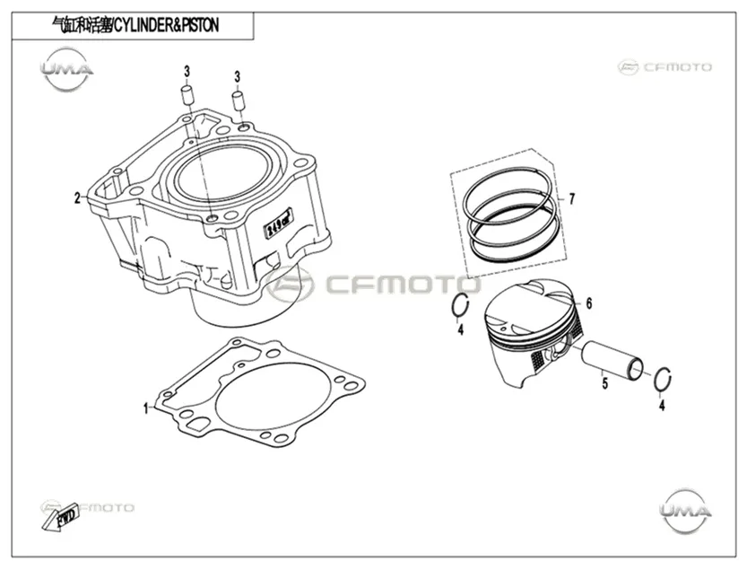 CFMOTO CF250DUAL (CF250GY-H) SILINDIR