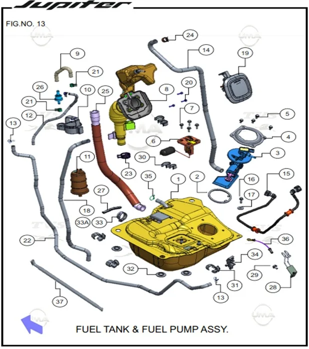 TVS CALLISTO 110 (E5+) BENZIN GIRIS BORUSU