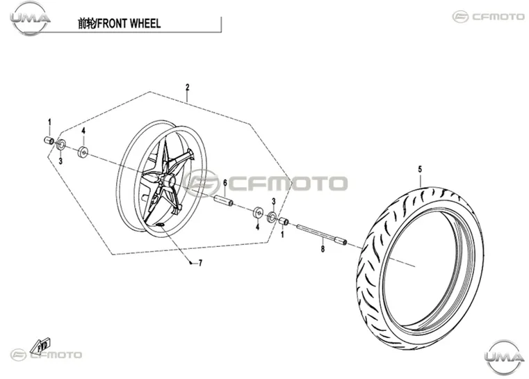 CF MOTO 250NK DIS LASTIK (11070-17) (TUBELESS)