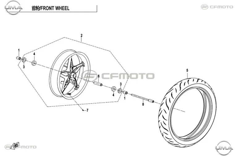 CF MOTO 250NK ON JANT - CELIK (TURKUAZ)