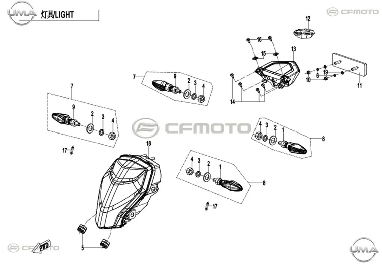 CF MOTO 250NK PLAKA LAMBASI
