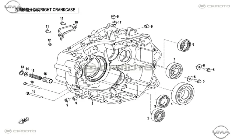 CF MOTO 250NK KRANK KUTUSU SAG