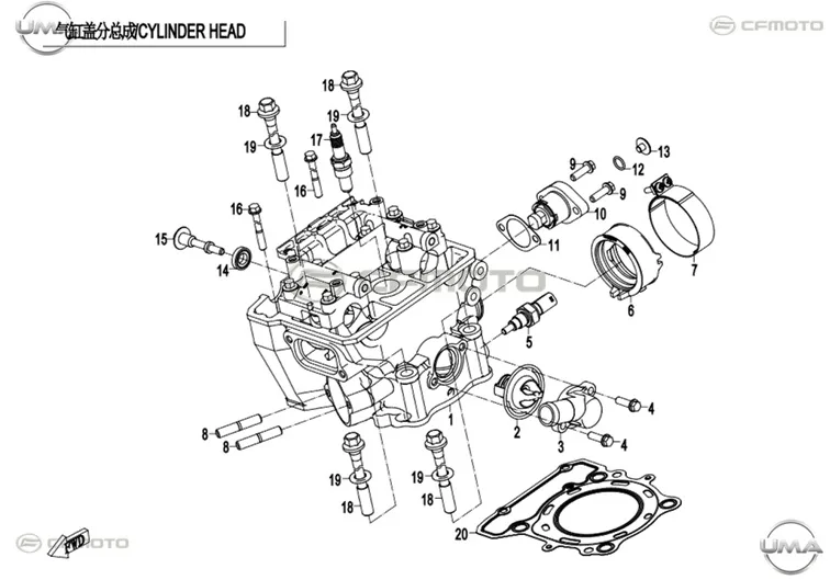 CF MOTO 250NK SILINDIR KAPAGI