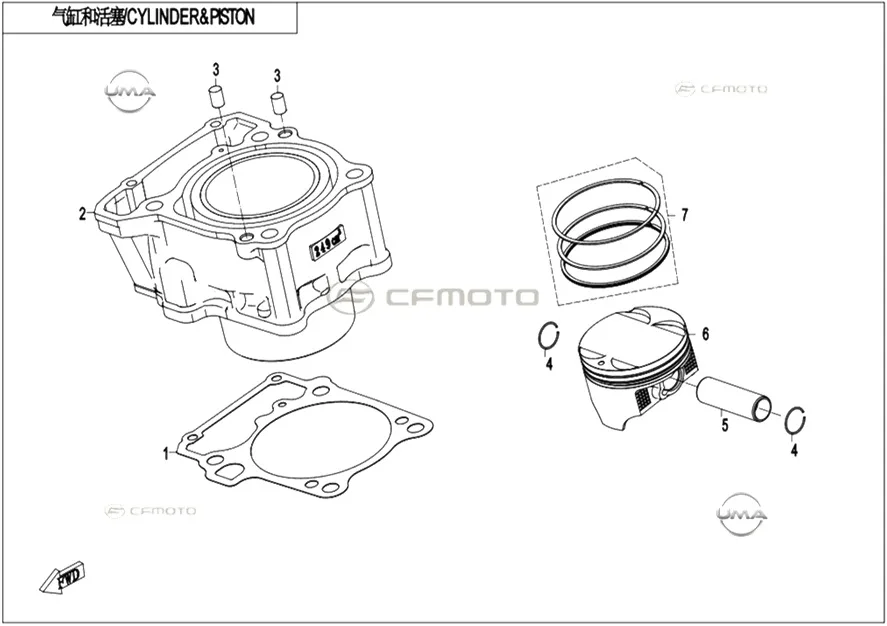CF MOTO 250NK SILINDIR ALT CONTA