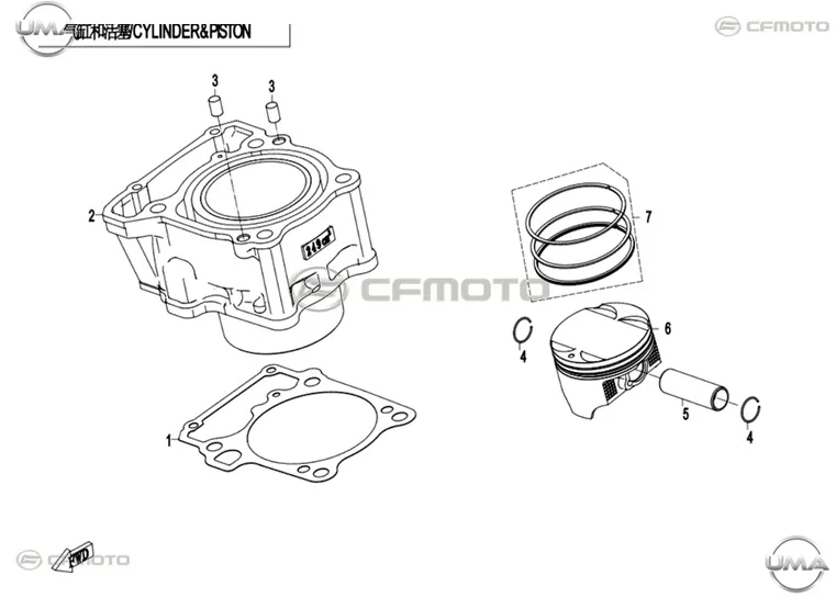 CF MOTO 250NK PISTON